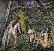 Paul Cezanne Three Women Bathing oil painting reproduction